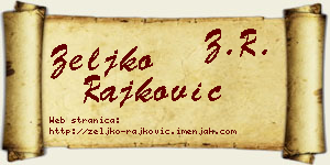 Željko Rajković vizit kartica